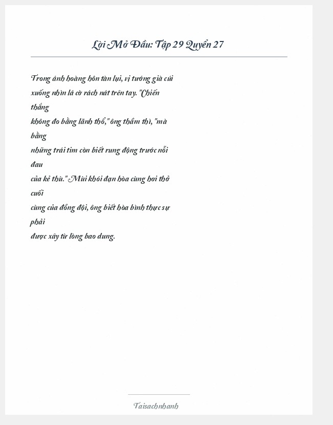 Trích đoạn Tập 29 Quyển 27