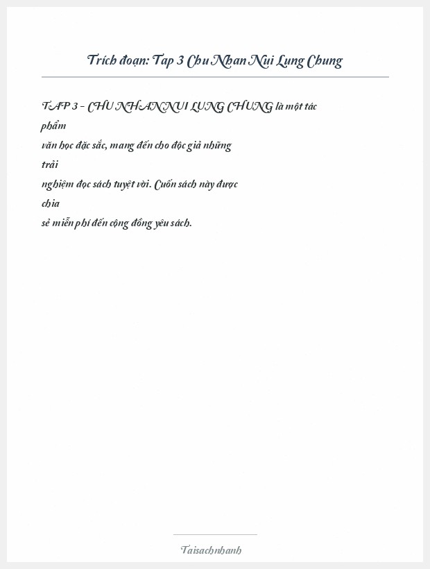 Trích đoạn Tap 3 Chu Nhan Nui Lung Chung