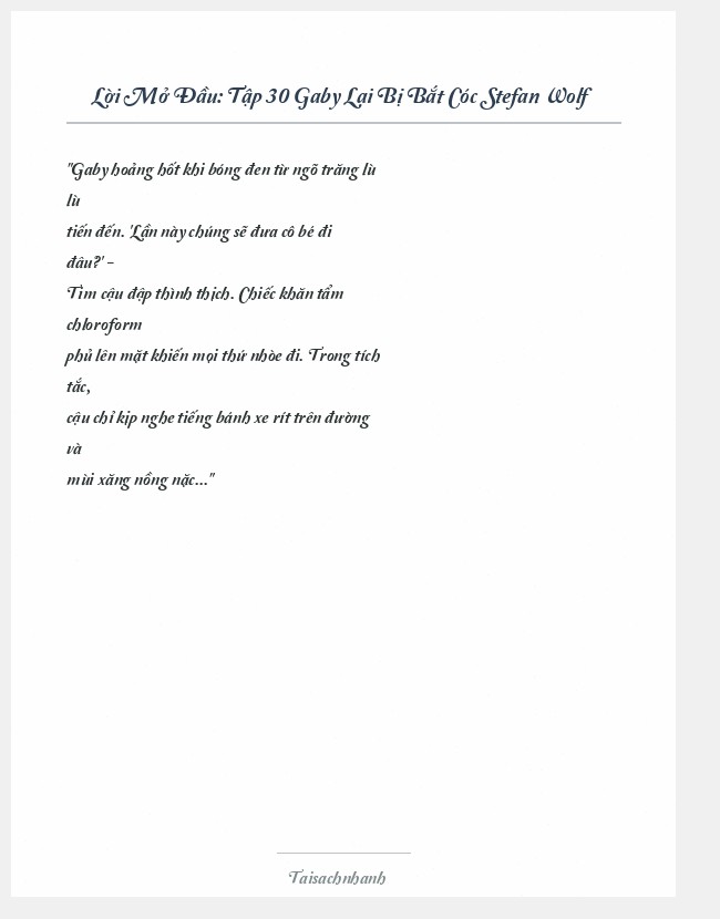 Trích đoạn Tập 30 Gaby Lại Bị Bắt Cóc Stefan Wolf