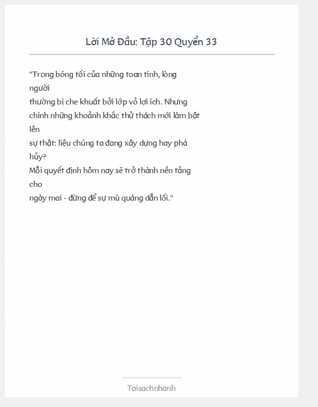 Trích đoạn Tập 30 Quyển 33