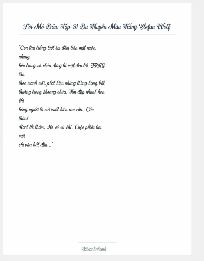 Trích đoạn Tập 31 Du Thuyền Màu Trắng Stefan Wolf