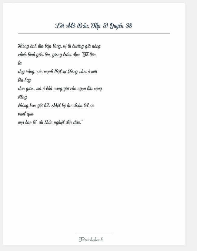 Trích đoạn Tập 31 Quyển 38