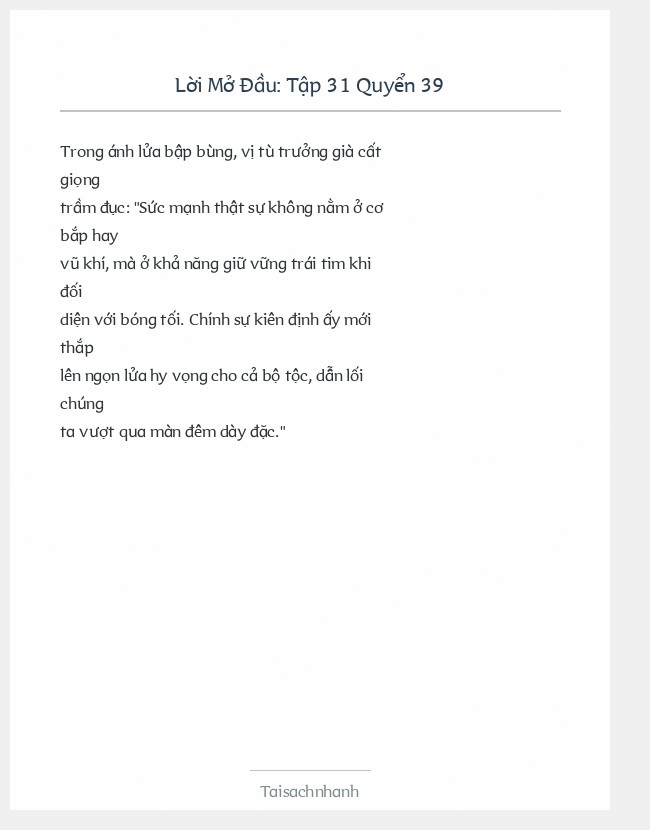 Trích đoạn Tập 31 Quyển 39