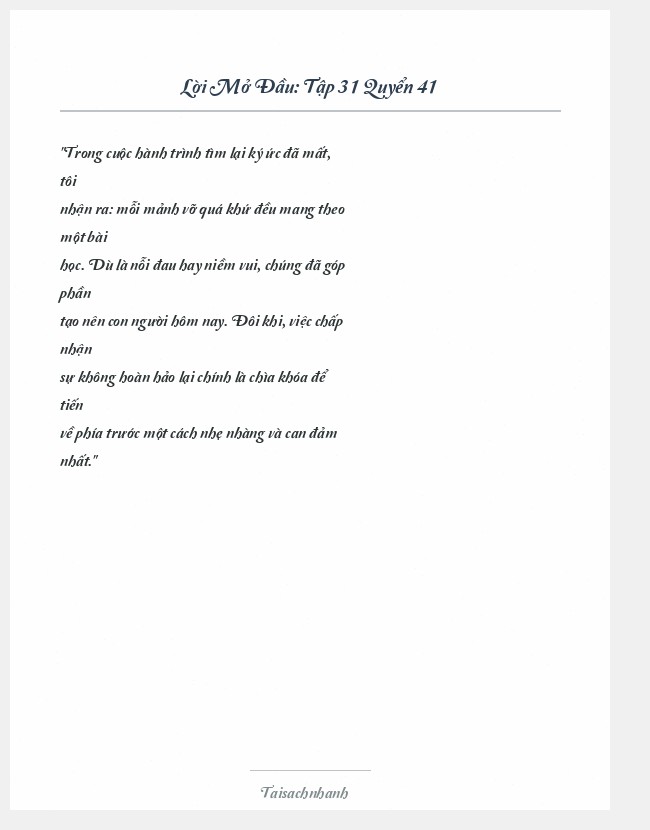 Trích đoạn Tập 31 Quyển 41