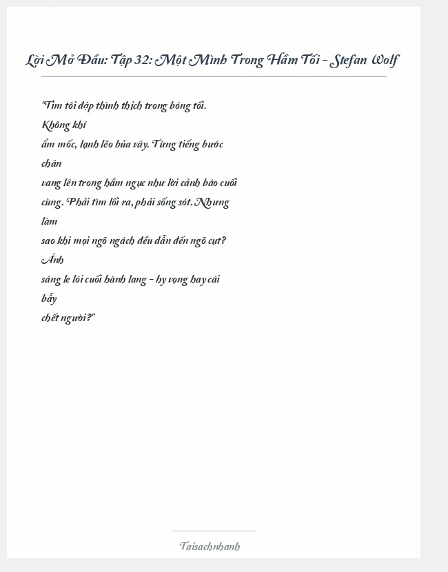 Trích đoạn Tập 32: Một Mình Trong Hầm Tối - Stefan Wolf