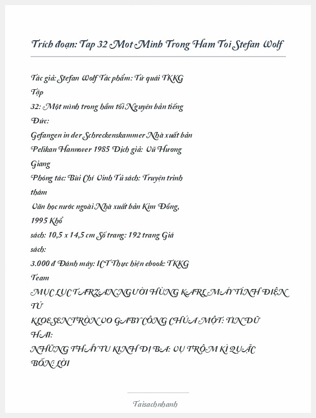 Trích đoạn Tap 32 Mot Minh Trong Ham Toi Stefan Wolf