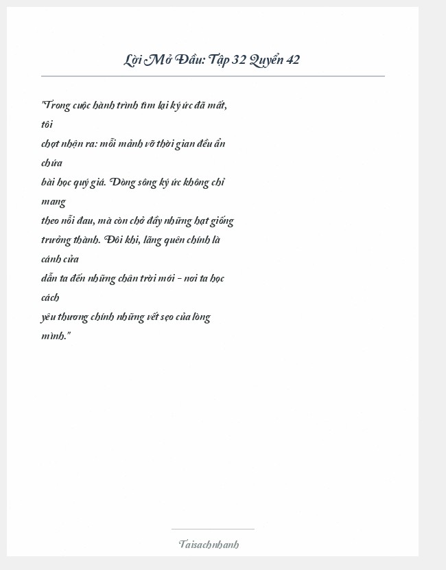 Trích đoạn Tập 32 Quyển 42