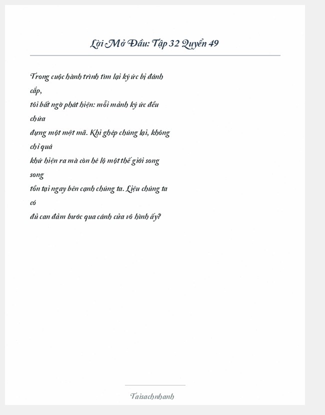 Trích đoạn Tập 32 Quyển 49