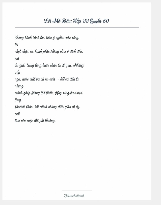 Trích đoạn Tập 33 Quyển 50