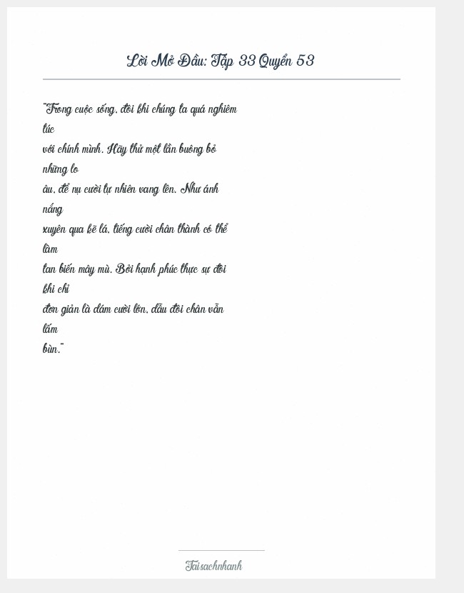 Trích đoạn Tập 33 Quyển 53