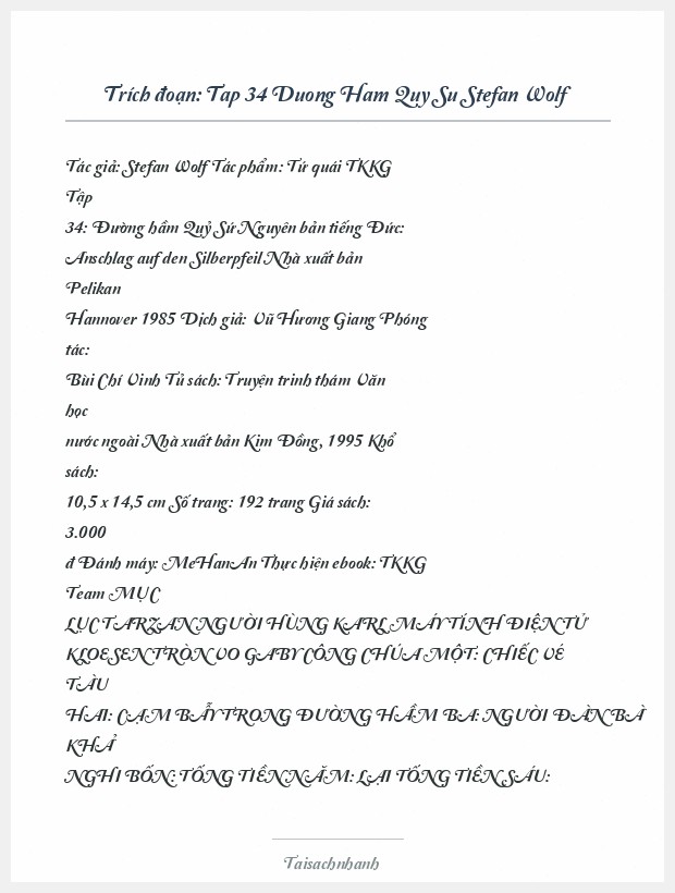 Trích đoạn Tap 34 Duong Ham Quy Su Stefan Wolf