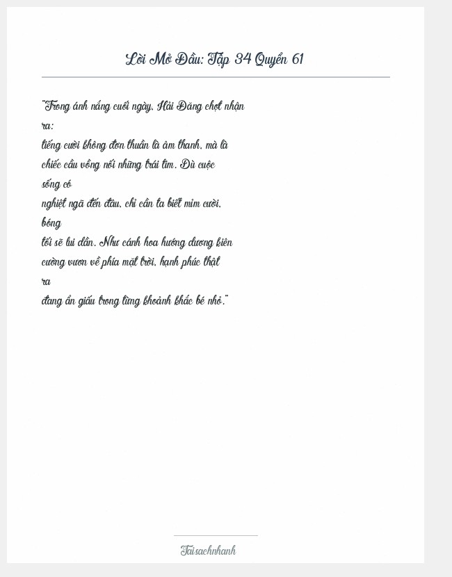 Trích đoạn Tập 34 Quyển 61