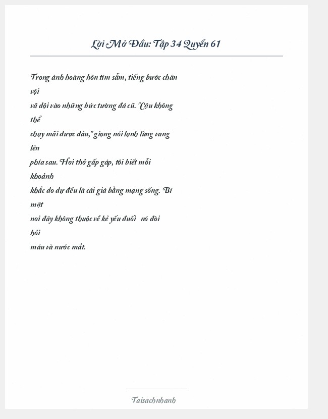 Trích đoạn Tập 34 Quyển 61