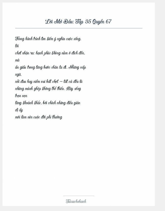 Trích đoạn Tập 35 Quyển 67
