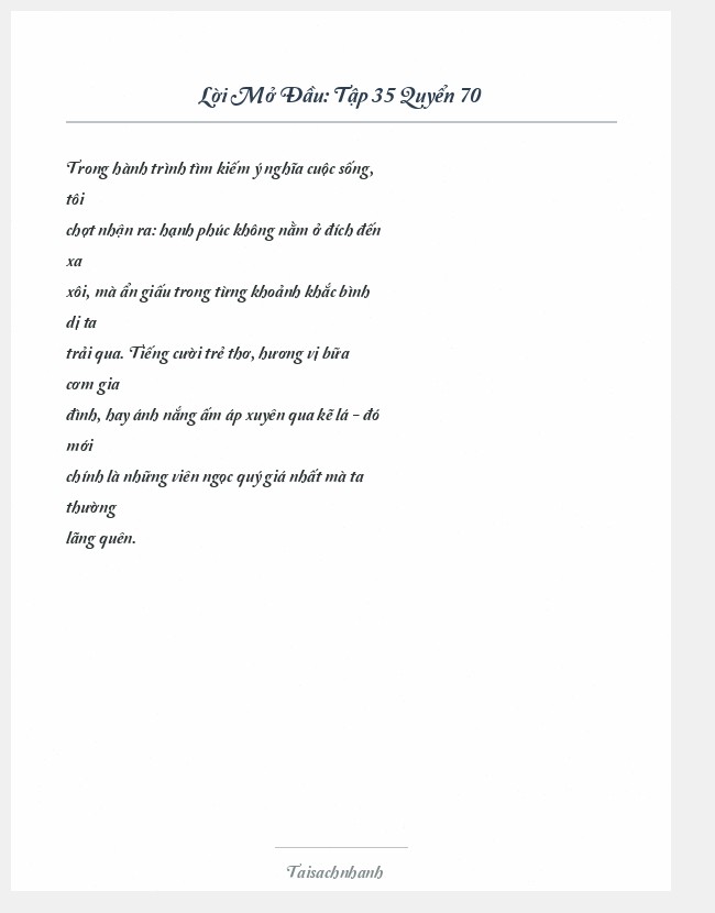 Trích đoạn Tập 35 Quyển 70