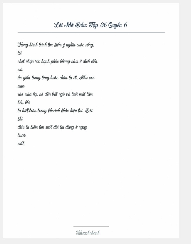 Trích đoạn Tập 36 Quyển 6