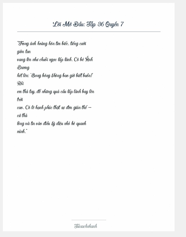 Trích đoạn Tập 36 Quyển 7