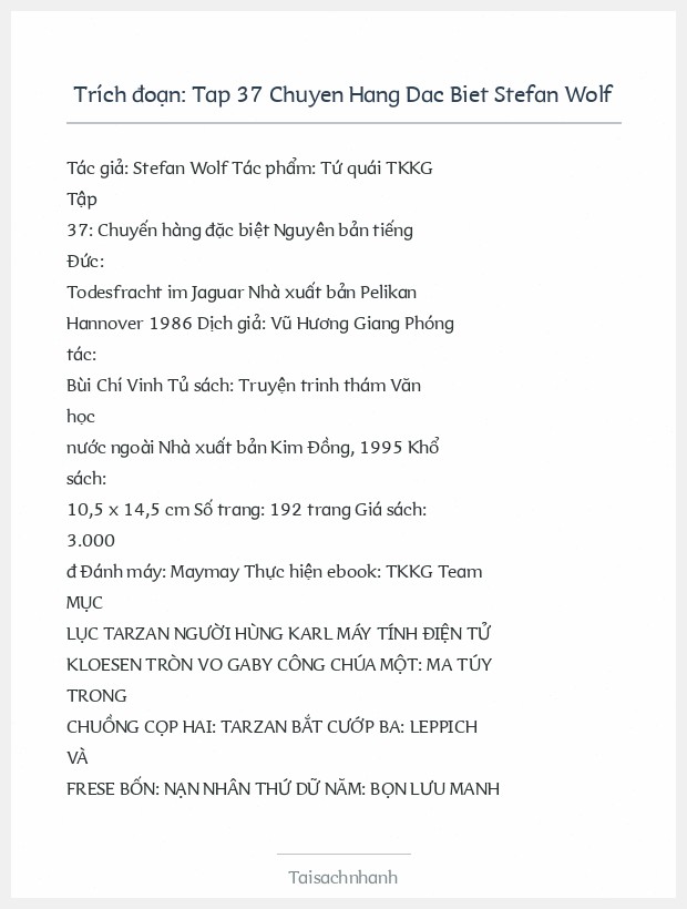 Trích đoạn Tap 37 Chuyen Hang Dac Biet Stefan Wolf