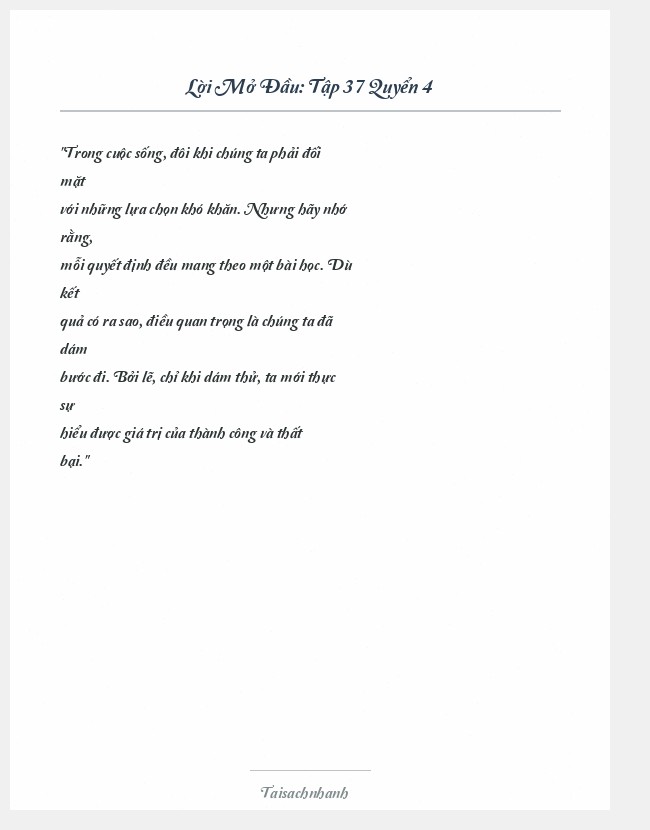 Trích đoạn Tập 37 Quyển 4
