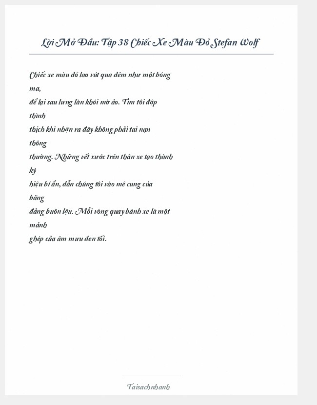 Trích đoạn Tập 38 Chiếc Xe Màu Đỏ Stefan Wolf