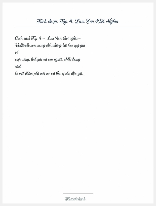 Trích đoạn Tập 4: Lam Sơn Khởi Nghĩa