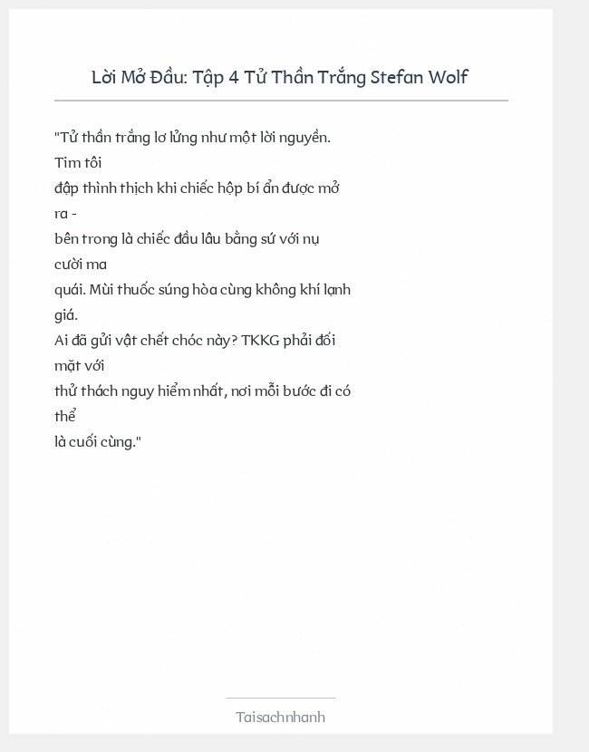 Trích đoạn Tập 4 Tử Thần Trắng Stefan Wolf