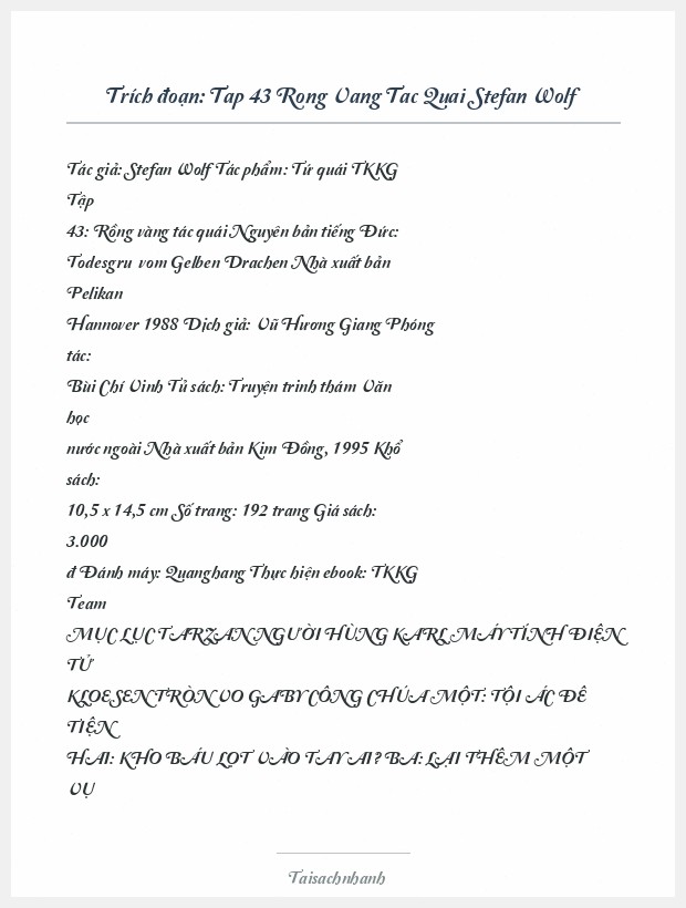 Trích đoạn Tap 43 Rong Vang Tac Quai Stefan Wolf