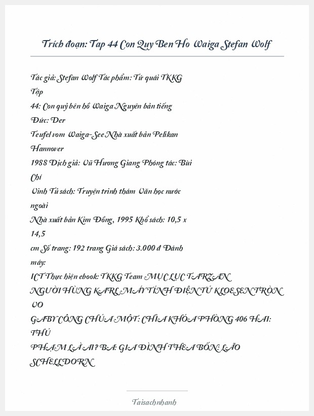 Trích đoạn Tap 44 Con Quy Ben Ho Waiga Stefan Wolf