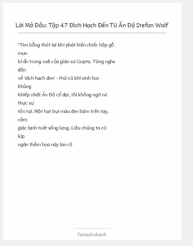 Trích đoạn Tập 47 Đích Hạch Đến Từ Ấn Độ Stefan Wolf