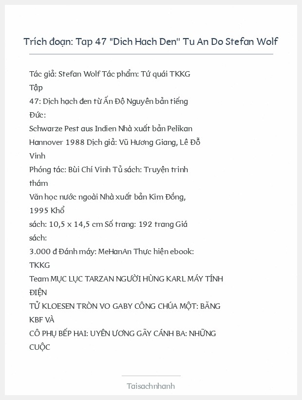 Trích đoạn Tap 47 ''Dich Hach Den'' Tu An Do Stefan Wolf