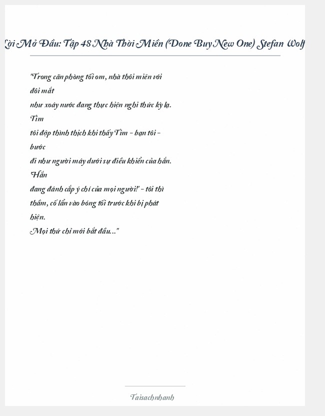 Trích đoạn Tập 48 Nhà Thời Miền (Done Buy New One) Stefan Wolf