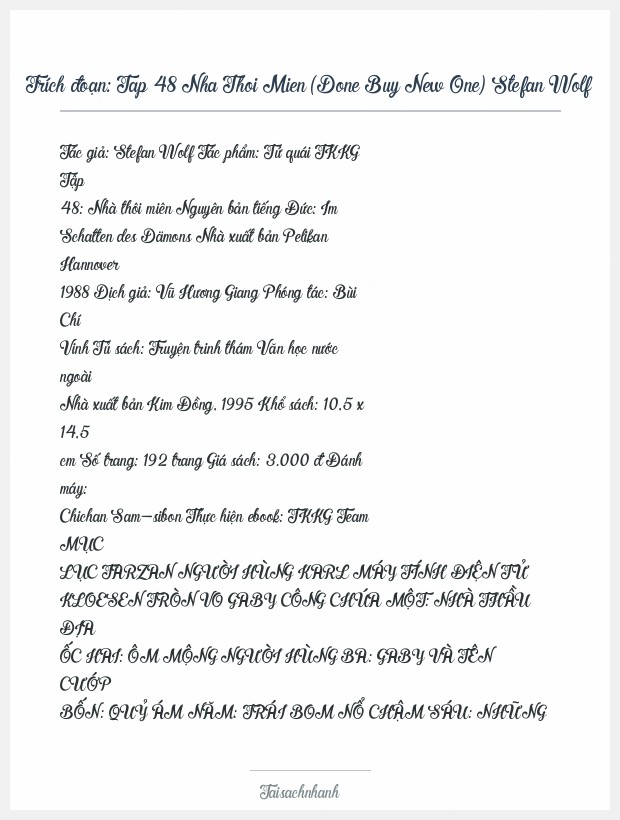 Trích đoạn Tap 48 Nha Thoi Mien (Done Buy New One) Stefan Wolf