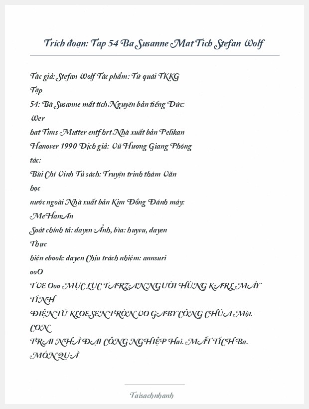 Trích đoạn Tap 54 Ba Susanne Mat Tich Stefan Wolf