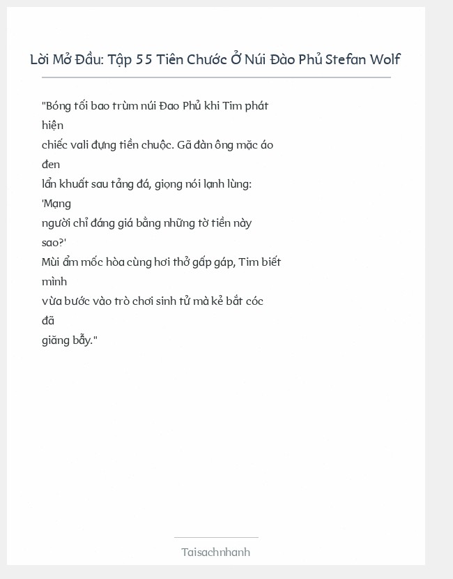 Trích đoạn Tập 55 Tiên Chước Ở Núi Đào Phủ Stefan Wolf