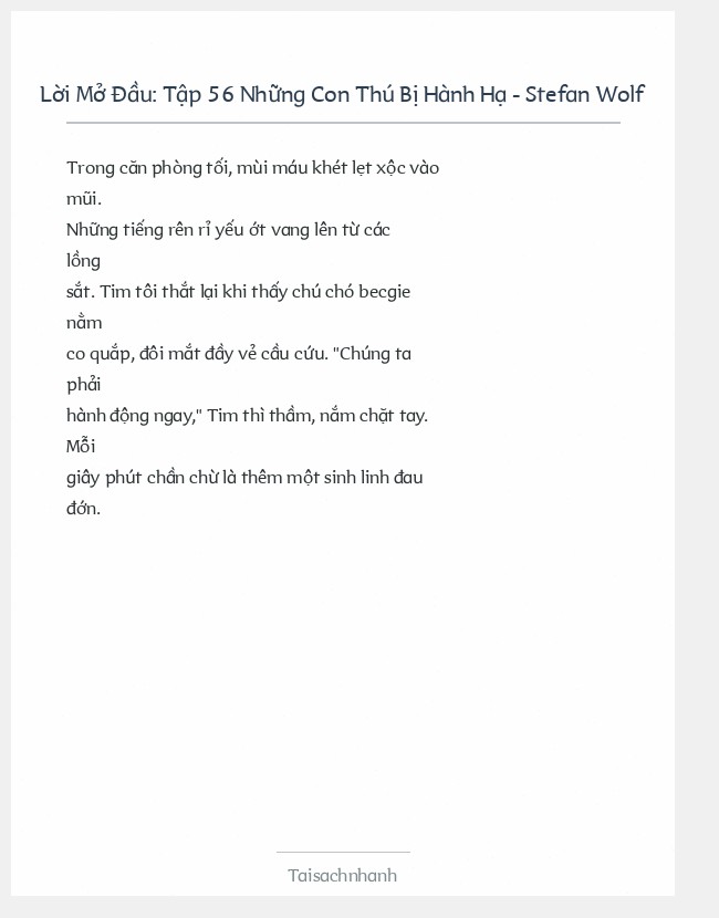 Trích đoạn Tập 56 Những Con Thú Bị Hành Hạ - Stefan Wolf