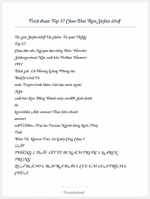 Trích đoạn Tap 57 Chua Dao Ran Stefan Wolf