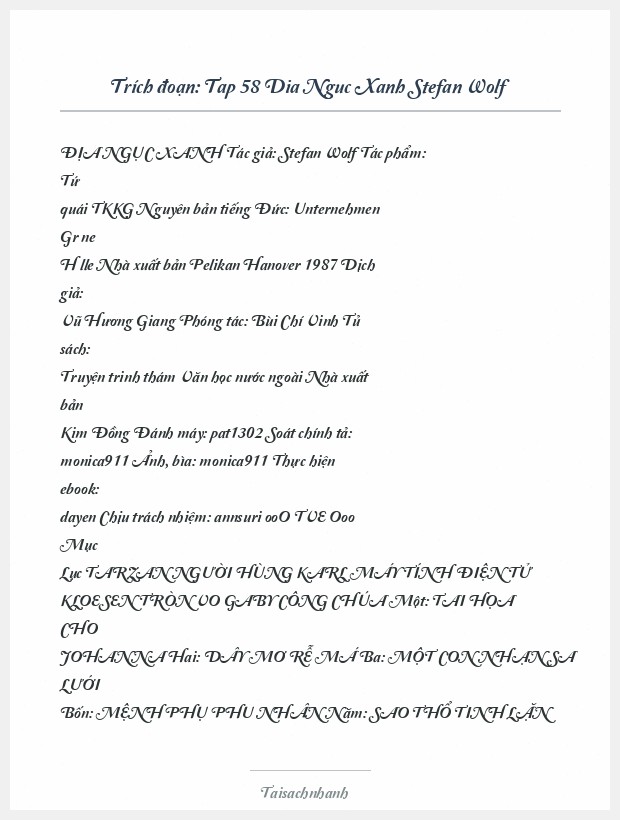 Trích đoạn Tap 58 Dia Nguc Xanh Stefan Wolf