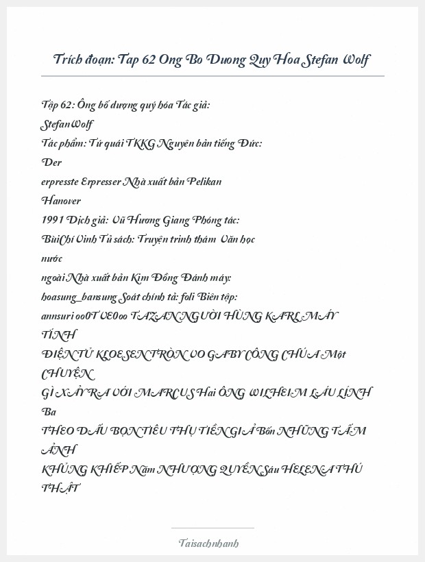 Trích đoạn Tap 62 Ong Bo Duong Quy Hoa Stefan Wolf