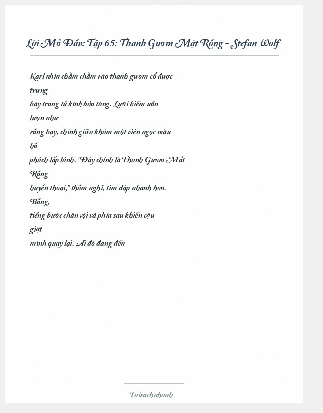 Trích đoạn Tập 65: Thanh Gươm Mặt Rồng - Stefan Wolf
