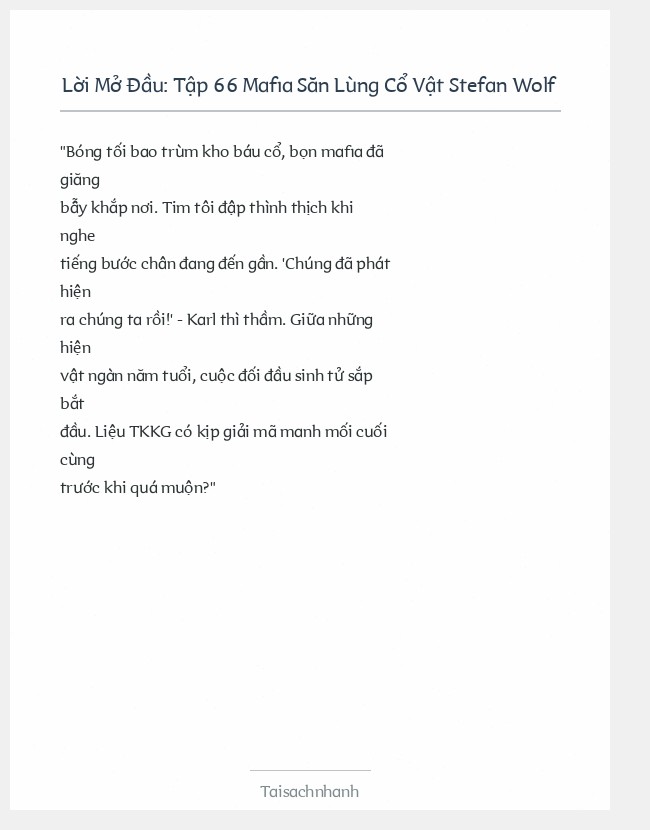 Trích đoạn Tập 66 Mafia Săn Lùng Cổ Vật Stefan Wolf