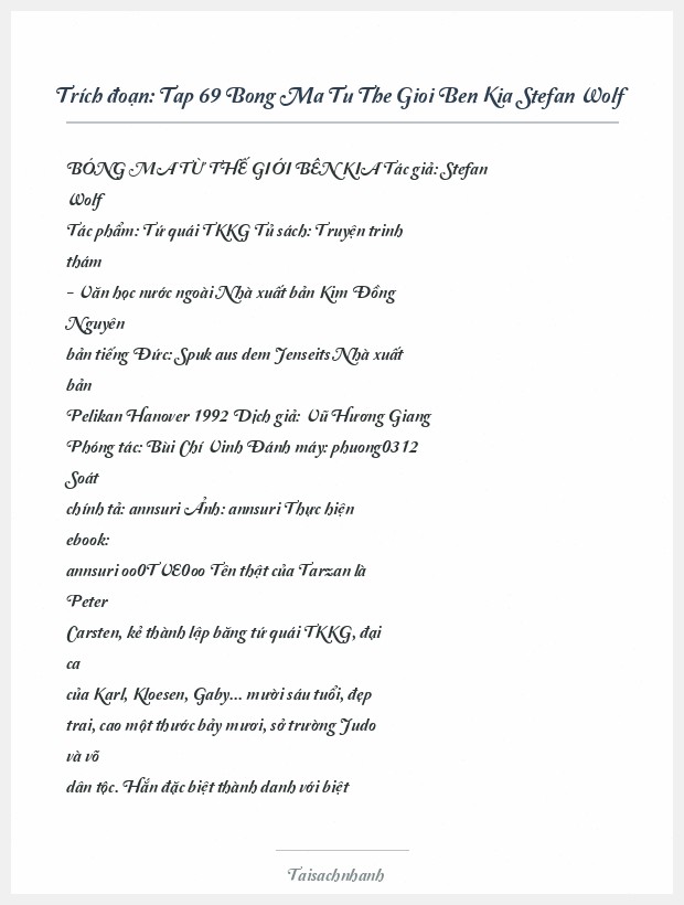 Trích đoạn Tap 69 Bong Ma Tu The Gioi Ben Kia Stefan Wolf