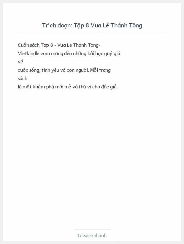 Trích đoạn Tập 8 Vua Lê Thánh Tông