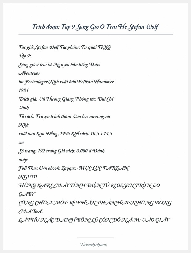 Trích đoạn Tap 9 Song Gio O Trai He Stefan Wolf