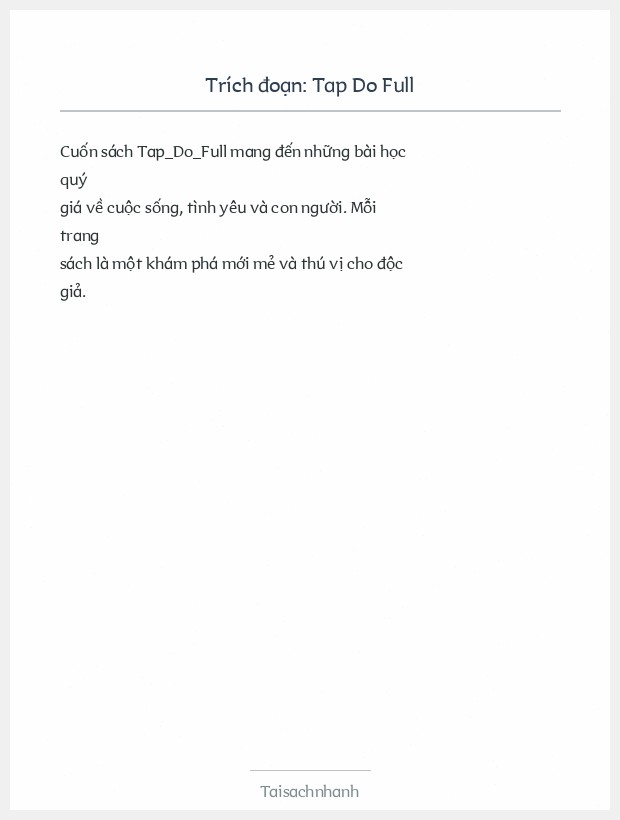 Trích đoạn Tap Do Full