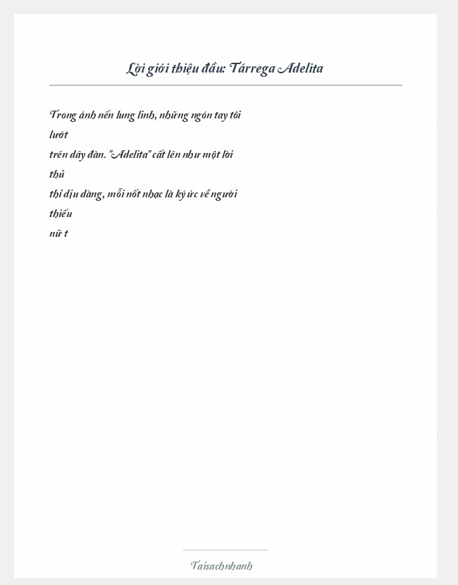 Trích đoạn Tárrega Adelita