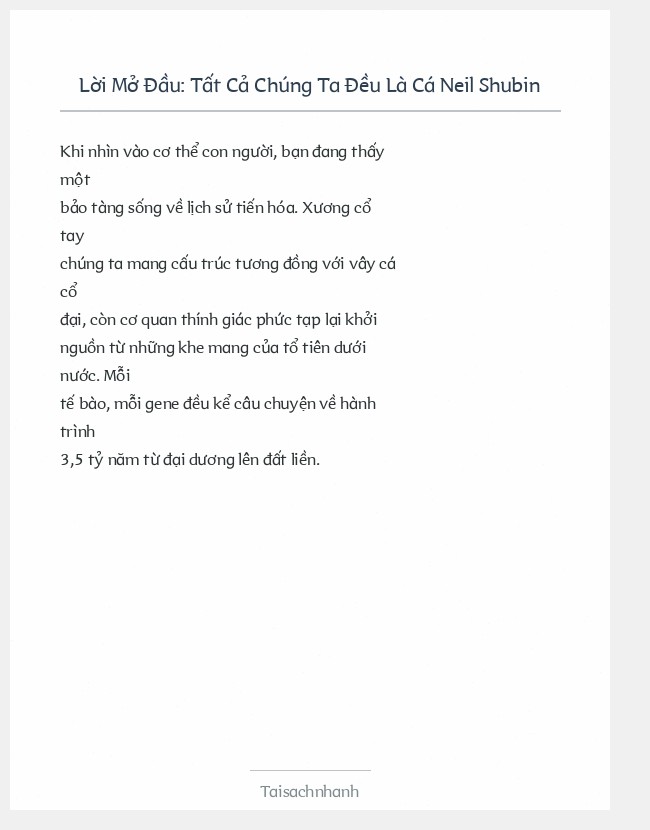 Trích đoạn Tất Cả Chúng Ta Đều Là Cá Neil Shubin