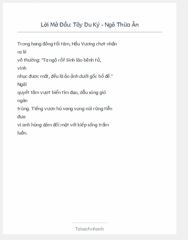 Trích đoạn Tây Du Ký - Ngô Thừa Ân