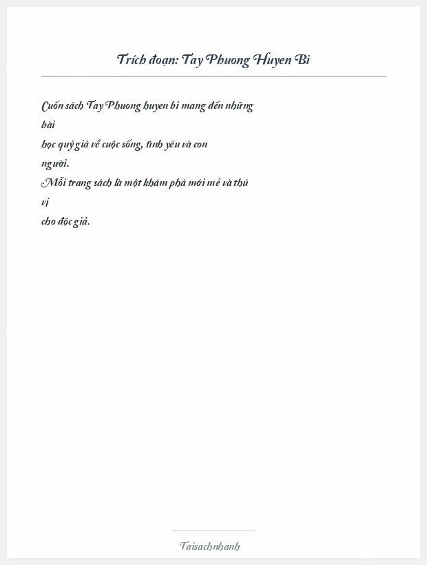 Trích đoạn Tay Phuong Huyen Bi