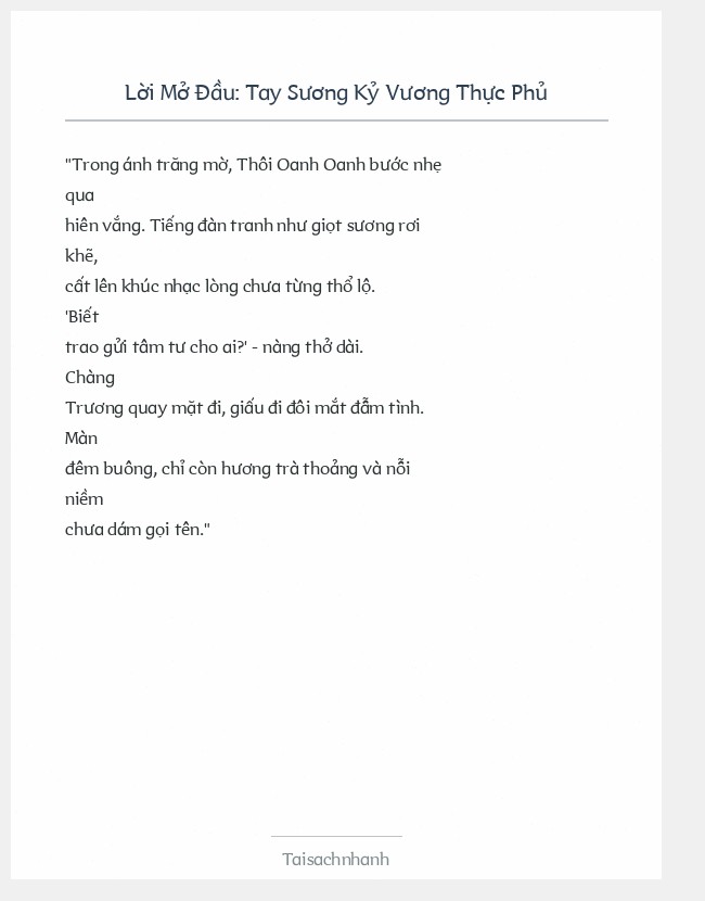 Trích đoạn Tay Sương Kỷ Vương Thực Phủ