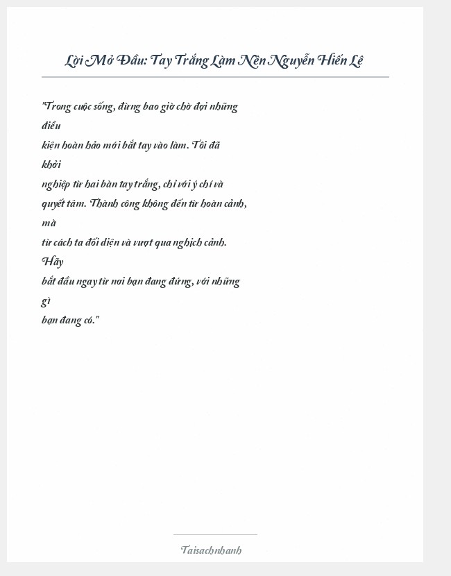 Trích đoạn Tay Trắng Làm Nên Nguyễn Hiến Lê
